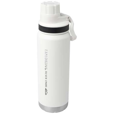 Fortis 700 ml RCS-zertifizierte, kohlensäure geeignete Kupfer-Vakuum Isolierflasche aus recyceltem Edelstahl, weiss bedrucken, Art.-Nr. 10084201