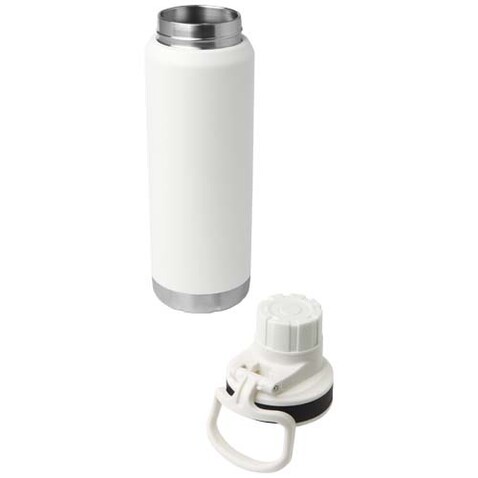 Fortis 700 ml RCS-zertifizierte, kohlensäure geeignete Kupfer-Vakuum Isolierflasche aus recyceltem Edelstahl, weiss bedrucken, Art.-Nr. 10084201