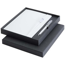 Legato Elegance A5 Hardcover Notizbuch mit Tintenroller Set, weiss, weiss bedrucken, Art.-Nr. 10625801 Legato Elegance A5 Hardcover Notizbuch mit Tintenroller Set, weiss, weiss bedrucken, Art.-Nr. 10625801