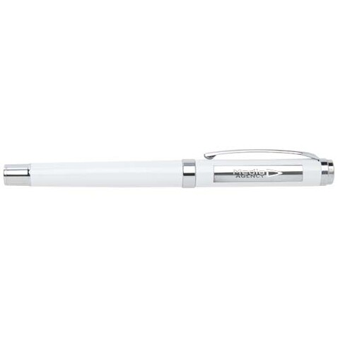 Legato Elegance A5 Hardcover Notizbuch mit Tintenroller Set, weiss, weiss bedrucken, Art.-Nr. 10625801