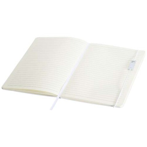 Legato Elegance A5 Hardcover Notizbuch mit Tintenroller Set, weiss, weiss bedrucken, Art.-Nr. 10625801