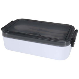 Snappy Lunchbox und Besteckset, weiss bedrucken, Art.-Nr. 11342001