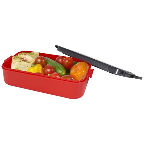 Snappy Lunchbox und Besteckset, rot bedrucken, Art.-Nr. 11342021