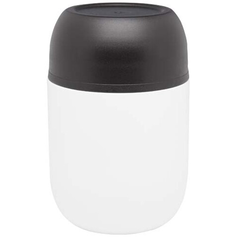 Supo 480 ml doppelwandiger Lunchpot aus recyceltem Edelstahl, weiss bedrucken, Art.-Nr. 11342101