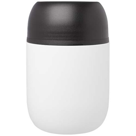 Supo 480 ml doppelwandiger Lunchpot aus recyceltem Edelstahl, weiss bedrucken, Art.-Nr. 11342101