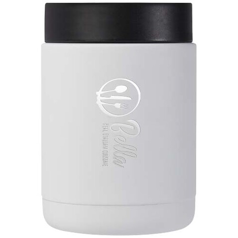 Doveron 500 ml isolierter Lunchpot aus recyceltem Edelstahl, weiss bedrucken, Art.-Nr. 11342201