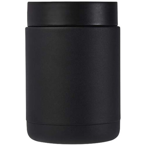 Doveron 500 ml isolierter Lunchpot aus recyceltem Edelstahl, schwarz bedrucken, Art.-Nr. 11342290