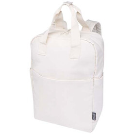 Trip 14&amp;quot; Aware™ Recycelter Laptop Rucksack 9 L, offwhite bedrucken, Art.-Nr. 12076202