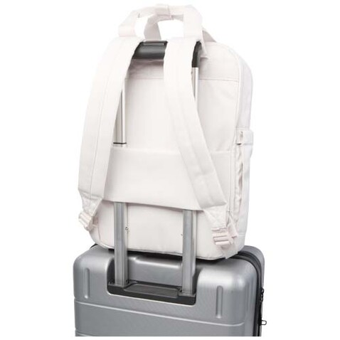 Trip 14&quot; Aware™ Recycelter Laptop Rucksack 9 L, offwhite bedrucken, Art.-Nr. 12076202