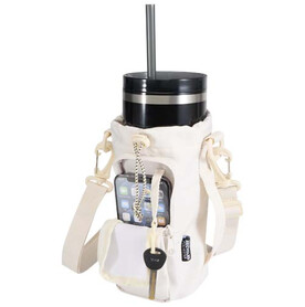 Trip Aware™ Recycelte Reisetasche für Flaschen 2 L, offwhite bedrucken, Art.-Nr. 12076502