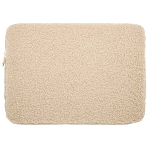 Bear 13&quot; GRS-recycelte Sherpa Laptophülle 2 L, natur bedrucken, Art.-Nr. 12077506