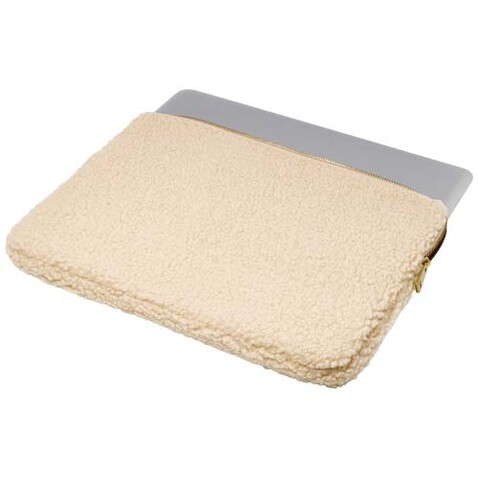 Bear 13&quot; GRS-recycelte Sherpa Laptophülle 2 L, natur bedrucken, Art.-Nr. 12077506