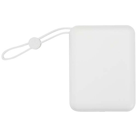Acrux 35 W 10.000 mAh Tablet Powerbank mit integriertem Typ-C-Kabel aus recyceltem Kunststoff, weiss bedrucken, Art.-Nr. 12445001