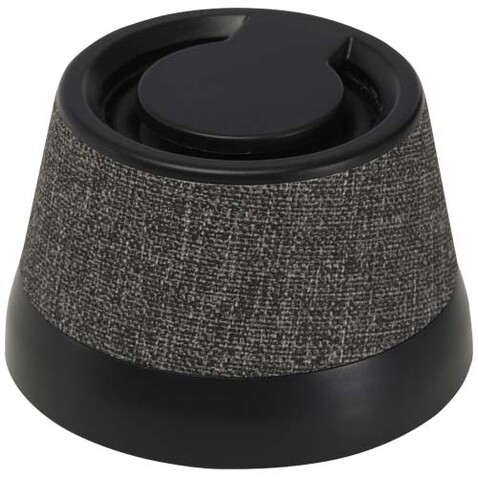 Horna 3 W kabelloser magnetischer Lautsprecher aus recyceltem Kunststoff, schwarz bedrucken, Art.-Nr. 12445290