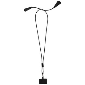 Funi 5 in 1 Lanyard Kabel aus recyceltem Kunststoff für Smartphones mit integrierter Datensynchronisierung und 100 W Schnellladefunktion, schwarz bedrucken, Art.-Nr. 12445390