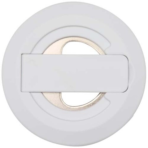 Ain Magnetische Smartphonehalterung aus recyceltem Kunststoff mit Flaschenöffner, weiss bedrucken, Art.-Nr. 12446101