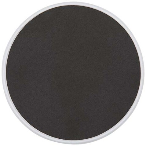 Alcor Klappbare magnetische Smartphonehalterung aus recyceltem Kunststoff mit Bambusdetails, weiss bedrucken, Art.-Nr. 12446301