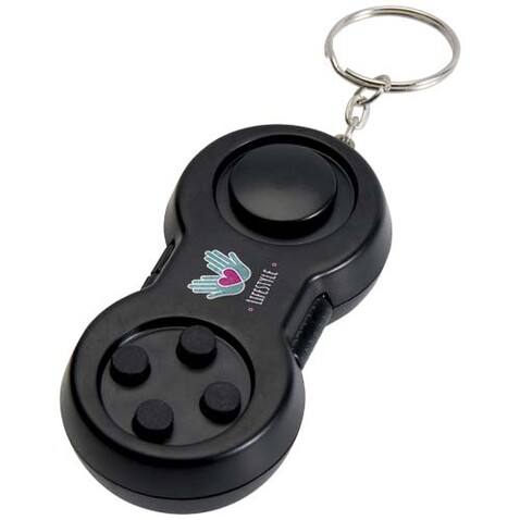 Fidgix Controller Fidget Schlüsselanhänger, schwarz bedrucken, Art.-Nr. 12634490