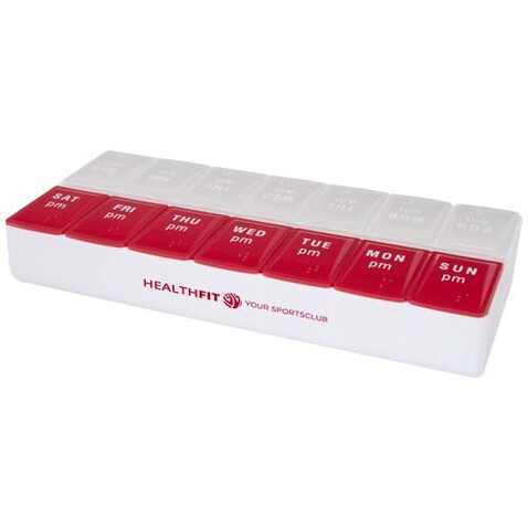 Cycle 7 Tage Tabletten Box für morgens und abends, rot bedrucken, Art.-Nr. 12637421