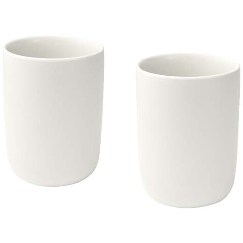 Male 350 ml Keramiktassen – 2er-Set, weiss bedrucken, Art.-Nr. 12639601