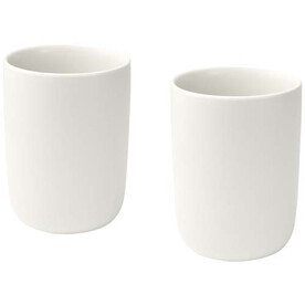 Male 350 ml Keramiktassen – 2er-Set, weiss bedrucken, Art.-Nr. 12639601