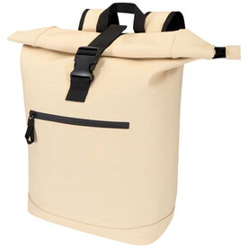 Resi Plus 15&amp;quot; GRS-recycelter Rolltop Rucksack 18 L, Oatmeal bedrucken, Art.-Nr. 13009307