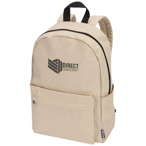 Byron 14" GRS-recycelter City Laptop Rucksack 14 L, Oatmeal bedrucken, Art.-Nr. 13009607