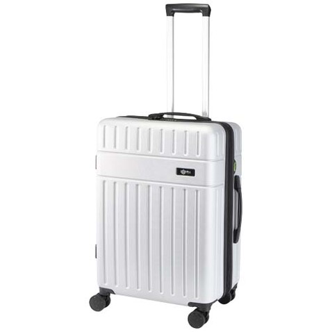 Rover 24" GRS-recycelter, erweiterbarer Trolley 70 L, silber bedrucken, Art.-Nr. 13009781