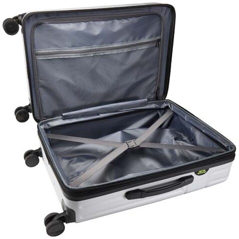 Rover 24" GRS-recycelter, erweiterbarer Trolley 70 L, silber bedrucken, Art.-Nr. 13009781