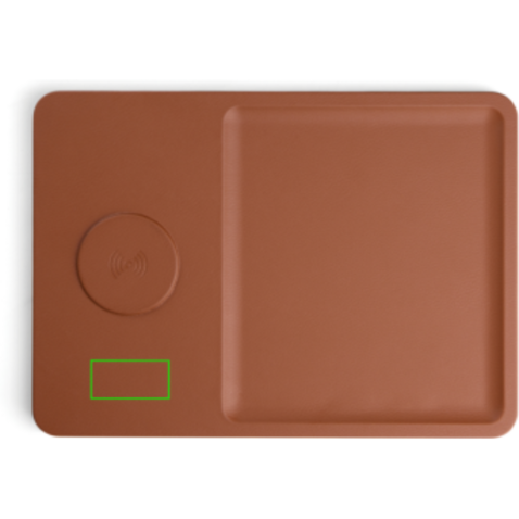 VINGA Timo RCS Desk-Charger und Ablage braun bedrucken, Art.-Nr. V3080009