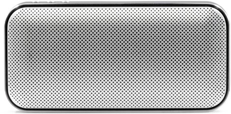 BrandCharger Nano Charge kabelloser Lautsprecher – Schwarz/Silber bedrucken, Art.-Nr. 050999999_1233560