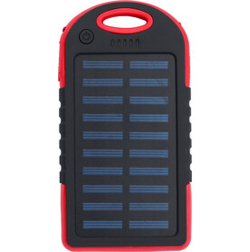 Gummierte ABS Solar-Powerbank Arin – Rot bedrucken, Art.-Nr. 008999999_1262005
