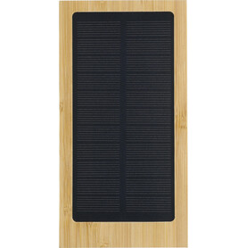 Powerbank Elz | Bambus | Solar | 10.000 mAh – Braun bedrucken, Art.-Nr. 011999999_1266572