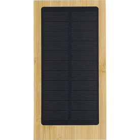 Powerbank Elz | Bambus | Solar | 10.000 mAh – Braun bedrucken, Art.-Nr. 011999999_1266572