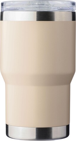 Reise-Thermobecher Ayen | Recycelter Edelstahl | 350 ml | Keramikbeschichtung – beige bedrucken, Art.-Nr. 357999999_1267375
