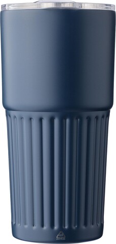 Recycelter Edelstahl-Trinkbecher mit doppelter Wand (500 ml) Kael – Blau bedrucken, Art.-Nr. 005999999_1267378