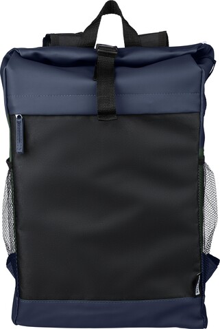 Roll-Top-Rucksack Yani | Wasserabweisend – Blau bedrucken, Art.-Nr. 005999999_1267404