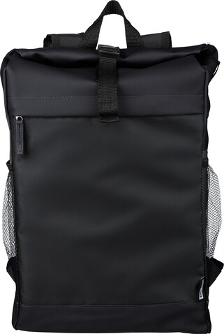 rPET-Polyester (600D) Rucksack Yani – Schwarz bedrucken, Art.-Nr. 001999999_1267404 rPET-Polyester (600D) Rucksack Yani – Schwarz bedrucken, Art.-Nr. 001999999_1267404