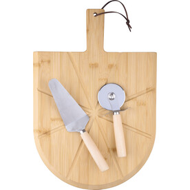 Pizzabrett aus Bambus Vale – Braun bedrucken, Art.-Nr. 011999999_1267535