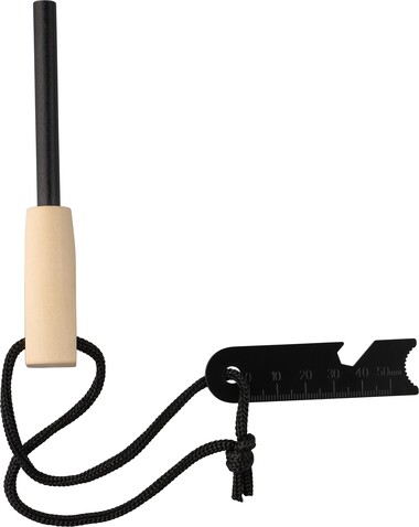 Feuerstarter-Set Azra | Edelstahl – Braun bedrucken, Art.-Nr. 011999999_1267784