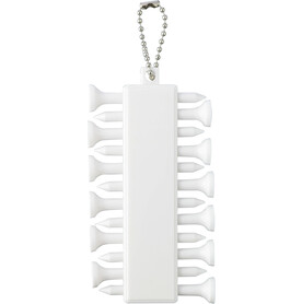 Golftee-Set Aveline aus recyceltem ABS – Weiß bedrucken, Art.-Nr. 002999999_1267823