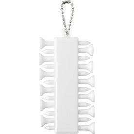 Golftee-Set Aveline aus recyceltem ABS – Weiß bedrucken, Art.-Nr. 002999999_1267823