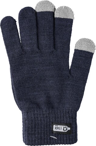 Handschuhe Nira | Recycelt | Touchscreen – Blau bedrucken, Art.-Nr. 005999999_1267825