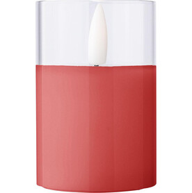 LED-Kerze Serin | Glashalter – Rot bedrucken, Art.-Nr. 008999999_1271993
