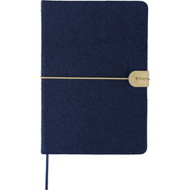 Notizbuch Dario | Recycelt | A5 | Liniert – Blau bedrucken, Art.-Nr. 005999999_1272570