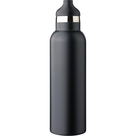 Geschenkset Eren | Recycelt | Notizbuch, Drehkugelschreiber und Flasche – Schwarz bedrucken, Art.-Nr. 001999999_1273145