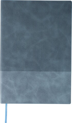 Notizbuch Elian | Kunstleder | A5 | Liniert – Hellblau bedrucken, Art.-Nr. 018999999_1274007