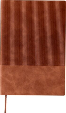 Recyceltes PU-Notizbuch (A5) Elian – Braun bedrucken, Art.-Nr. 011999999_1274007