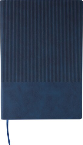 Recyceltes PU-Notizbuch (A5) Elian – Blau bedrucken, Art.-Nr. 005999999_1274007