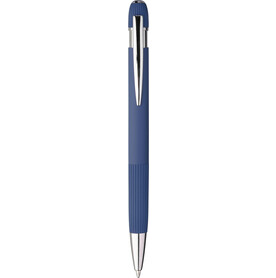 Notizbuchset Tarek | Recyceltes Kunstleder | A5 | Mit Kugelschreiber – Blau bedrucken, Art.-Nr. 005999999_1274009
